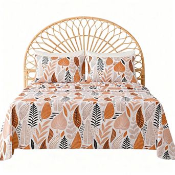 Floral King Sheet Set Soft Microfiber Deep Pocket 4 pc