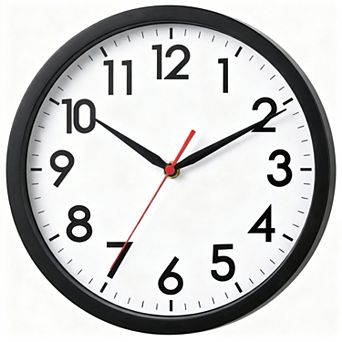 Silent Non-Ticking Wall Clock Big Numerals Accurate Analog for Home Office Bedroom Kitchen Living