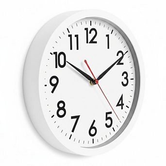 Silent Non-Ticking Wall Clock Big Numerals Accurate Analog for Home Office Bedroom Kitchen Living