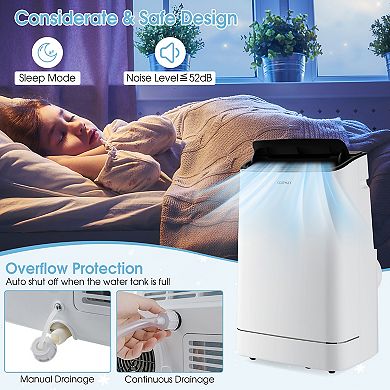 Costway 15000 BTU Portable Air Conditioner with Remote APP Control Cool Fan Heat Dehum