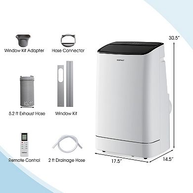 Costway 15000 BTU Portable Air Conditioner with Remote APP Control Cool Fan Heat Dehum