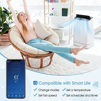 Costway 15000 BTU Portable Air Conditioner with Remote APP Control Cool Fan Heat Dehum