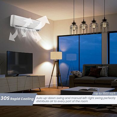 Costway 24000 BTU Mini Split Air Conditioner & Heater Ductless 18.5 SEER2 1500 Sq. Ft