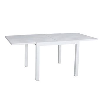 SUNSITT Aluminum Patio Extendable Dining Table, 35" - 71", Adjustable Indoor Outdoor Furniture