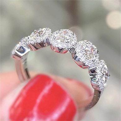 Luxury Oval Shaped Cubic Zirconia Finger Ring