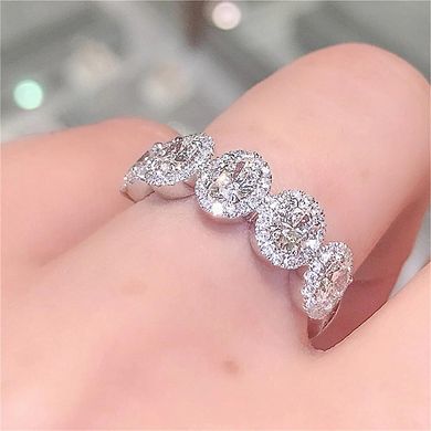 Luxury Oval Shaped Cubic Zirconia Finger Ring