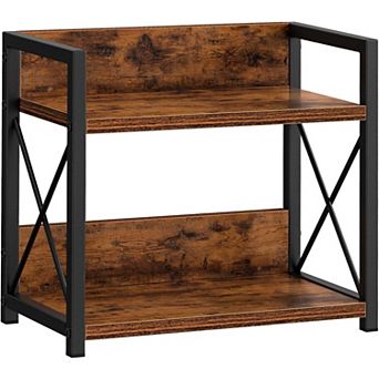 2 Pack Expandable Stackable Metal Wood Kitchen Spice Storage Shelf