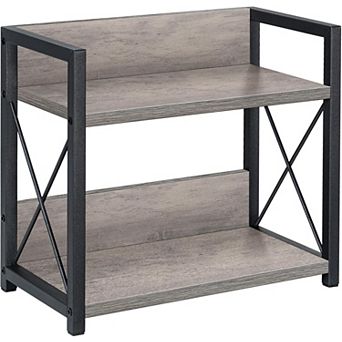 2 Pack Expandable Stackable Metal Wood Kitchen Spice Storage Shelf