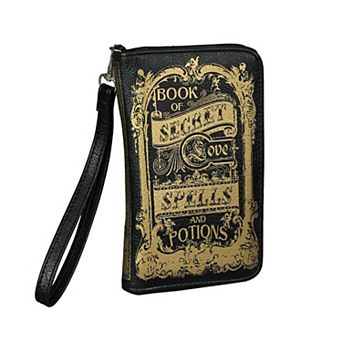 7 Inch Book Of Secrets Vinyl Detachable Strap Wrist Wallet Id Holder Organizer