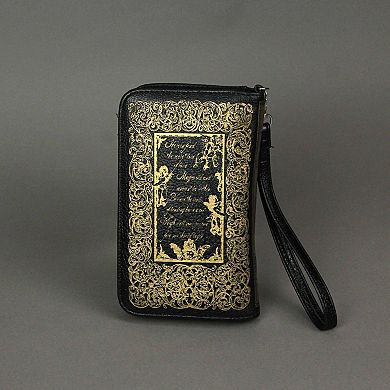 7 Inch Book Of Secrets Vinyl Detachable Strap Wrist Wallet Id Holder Organizer