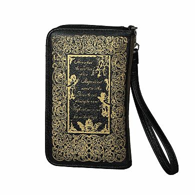 7 Inch Book Of Secrets Vinyl Detachable Strap Wrist Wallet Id Holder Organizer