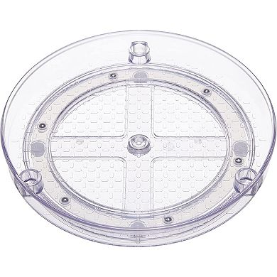 2 Tier Clear Lazy Susan Turntable Organizer, 9 Inch for Spices and Condiments