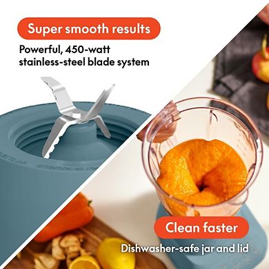 450W 10 Speed Blender 48oz Dishwasher Safe Pitcher Slim Storage Design