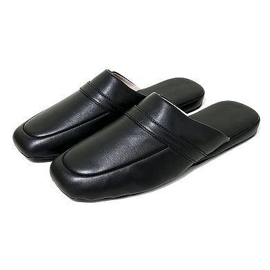 Men's House Slippers Classic Leather Lining Padded