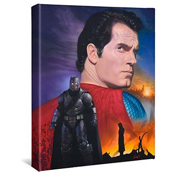 Thomas Kinkade Batman vs. Superman Do You Bleed Canvas Wall Art