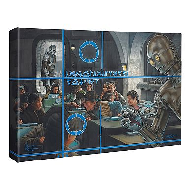 Thomas Kinkade The Mandalorian Getting Schooled Canvas Wall Art
