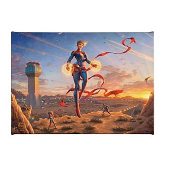 Thomas Kinkade Captain Marvel Dawn of a New Day Canvas Wall Art