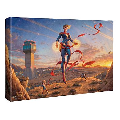 Thomas Kinkade Captain Marvel Dawn of a New Day Canvas Wall Art