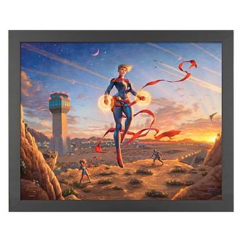Thomas Kinkade Captain Marvel Dawn of a New Day Framed Wall Art