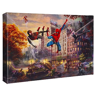 Thomas Kinkade Spider-Man & Friends Canvas Wall Art