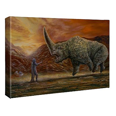 Thomas Kinkade The Mandalorian The Mudhorn Canvas Wall Art
