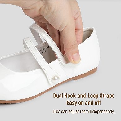 HOMEHOT Girls Mary Jane Dress Shoes Princess Flats for Little Big Kids