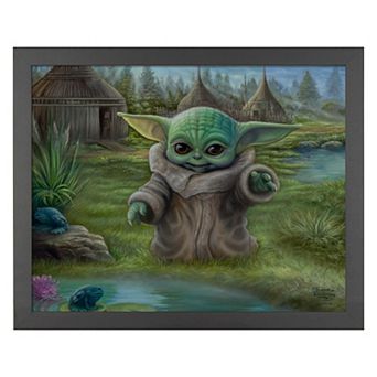 Thomas Kinkade The Mandalorian Child's Play Print Framed Wall Art