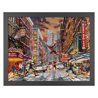 Thomas Kinkade Deadpool Snow Day Framed Wall Art
