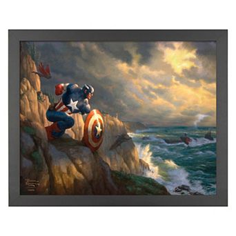 Thomas Kinkade Captain America Sentinel of Liberty Framed Wall Art