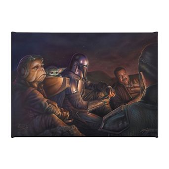 Thomas Kinkade The Mandalorian An Uneasy Alliance Canvas Wall Art
