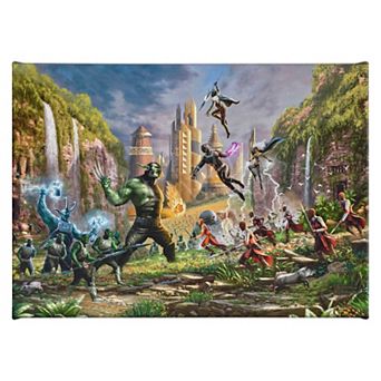 Thomas Kinkade Battle for Wakanda Canvas Wall Art