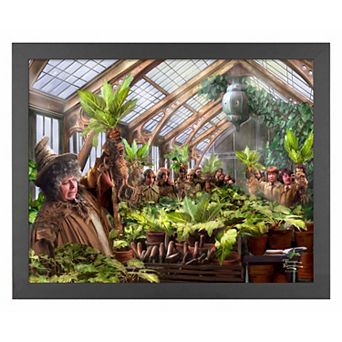 Thomas Kinkade Harry Potter Hogwarts Greenhouse Framed Wall Art