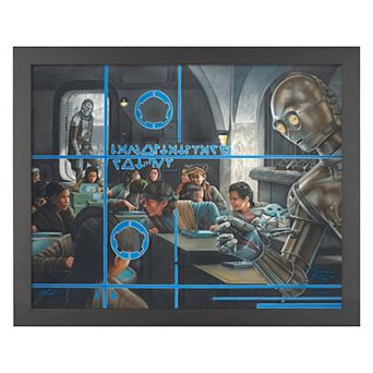 Thomas Kinkade The Mandalorian Getting Schooled Framed Wall Art