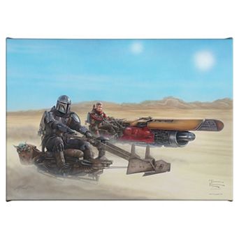 Thomas Kinkade The Mandalorian The Marshal Canvas Wall Art