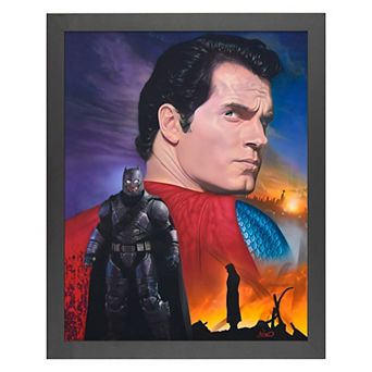 Thomas Kinkade Batman vs Superman Framed Wall Art