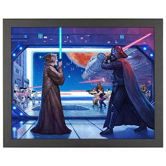 Thomas Kinkade Obi-Wan's™ Final Battle Print Framed Wall Art