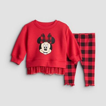 Baby Girl Disney's / Jumping Beans® Minnie Mouse Tulle Peplum Crew Sweatshirt & Legging Set