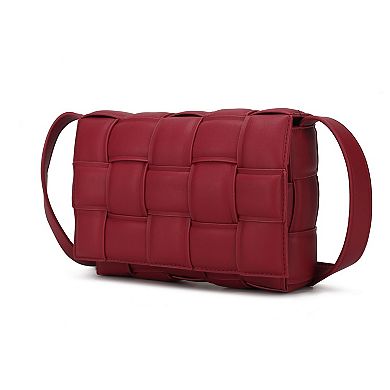 MKF Collection Ginger Woven Faux Leather Shoulder Bag