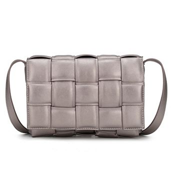 MKF Collection Ginger Woven Faux Leather Shoulder Bag