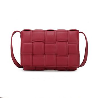 MKF Collection Ginger Woven Faux Leather Shoulder Bag