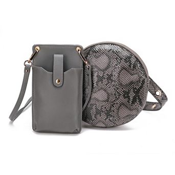 MKF Collection 2 pc Hailey Smartphone Convertible Crossbody Bag Set