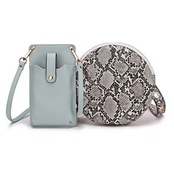 MKF Collection 2 pc Hailey Smartphone Convertible Crossbody Bag Set