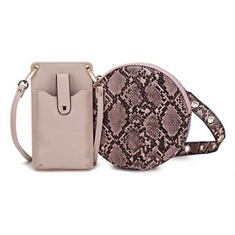 MKF Collection 2 pc Hailey Smartphone Convertible Crossbody Bag Set