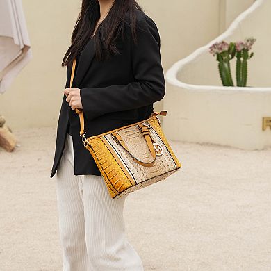 MKF Collection Lizza Croco Embossed Tote & Wallet Set