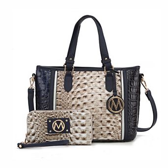 MKF Collection Lizza Croco Embossed Tote & Wallet Set