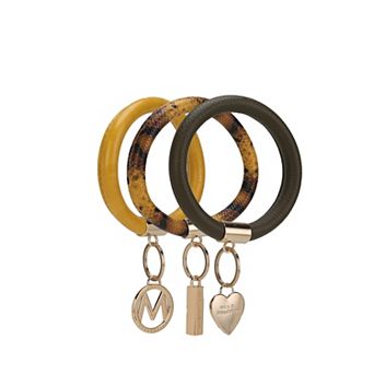 MKF Collection 3 pc Jasmine Bangle Wristlet Keychain Set