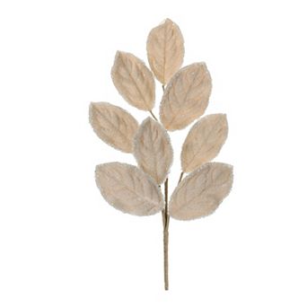 Melrose Beaded Magnolia Leaf Spray Set of 2