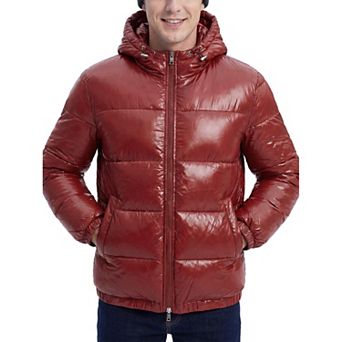 Men's Winter Adjustable Hooded Zipper Windproof Quilted Puffer Jacket