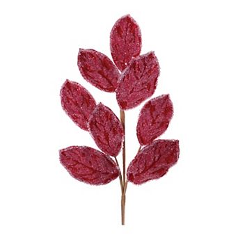 Melrose Beaded Magnolia Leaf Spray Set of 2
