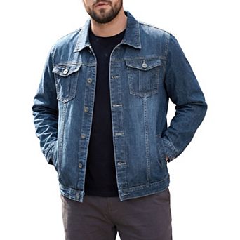 Men's Denim Jacket Lightweight Casual Vintage Button Down Spring Fall Trucker Jean Coat